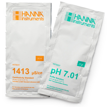 HI77100C растворы для калибровки pH 7.01 и 1413 мкСм/см, 20х20 мл (по 10 шт. каждого), с сертиф.