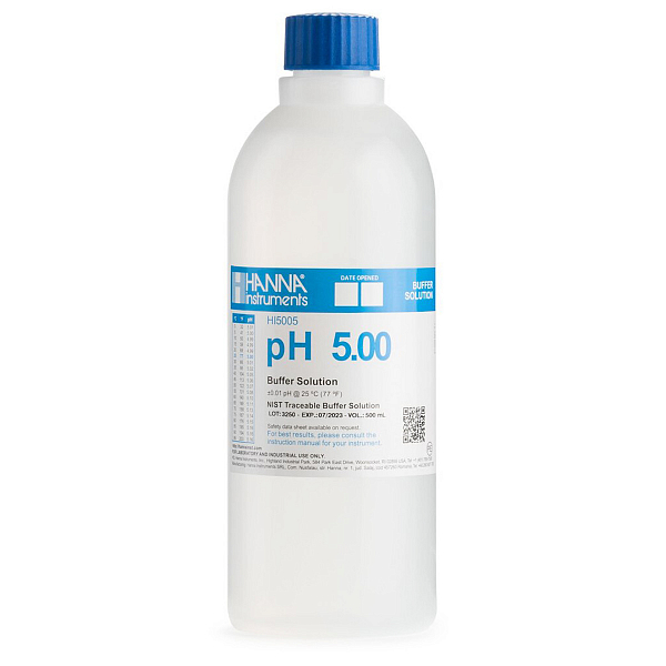 HI5005 технический буфер для калибровки pH 5.00, 500 мл