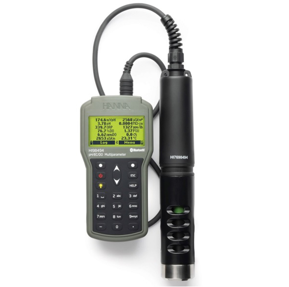 HI98494 портативный измеритель рН/проводимости/кислорода с Bluetooth