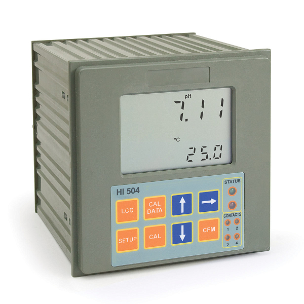 HI504 Цифровой контроллер pH/ОВП,Tele-Control ™ и Sensor Check ™ функции