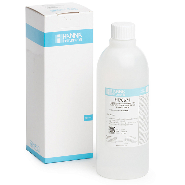 HI70671L раствор для очистки и дезинфекции от водорослей, грибов и бактерий, 500 мл
