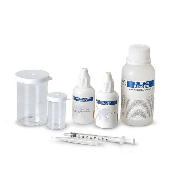 HI3815 тест-набор на хлорид, 0-100/1000 мг/л, 110 тестов DGR